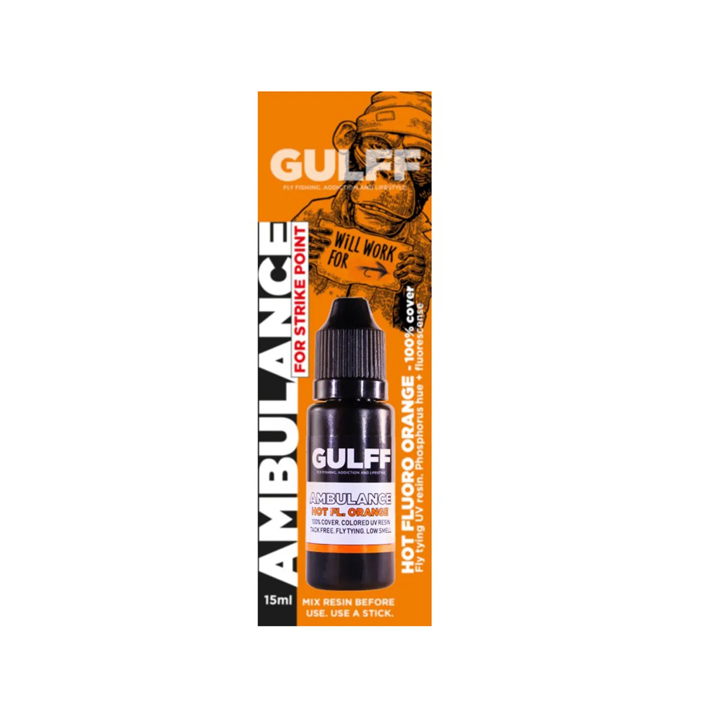 Gulff Ambulance Resin, Hot Fluoro Orange 15 ml